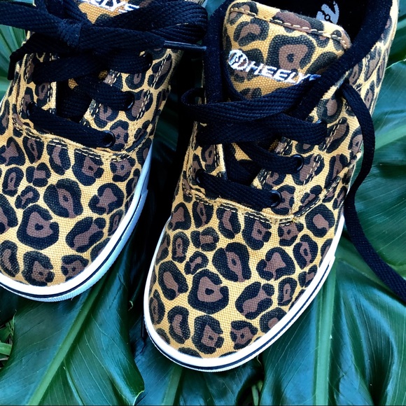 leopard print heelys